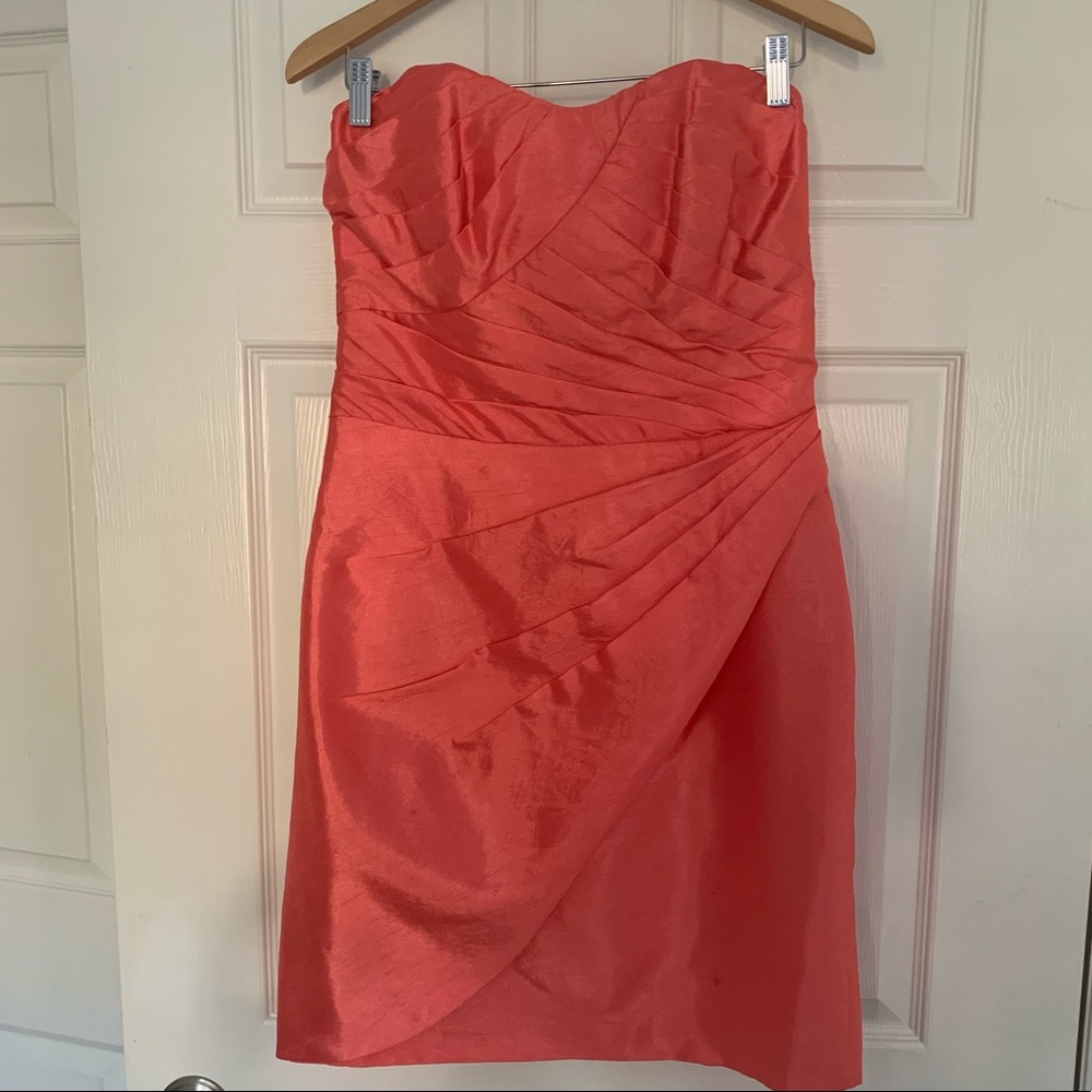 Coral Pink Bridesmaids Dress